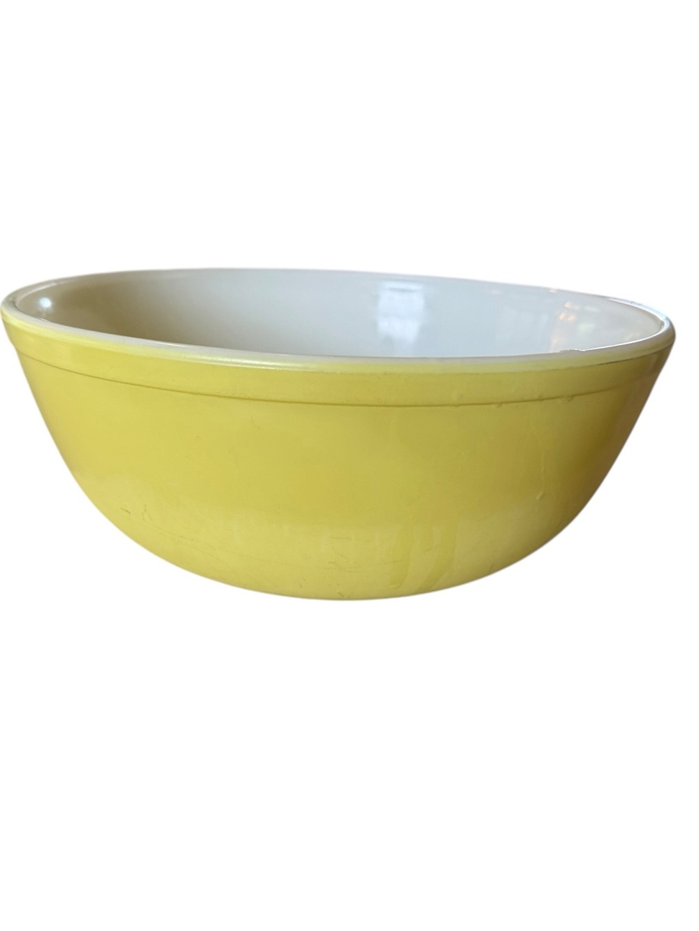 Vintage PYREX 404 Yellow Primary Colors 4 Qt Mixing Bowl USA